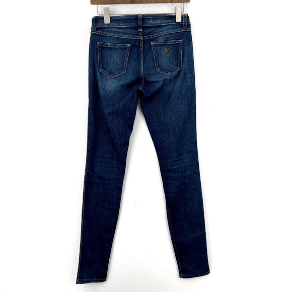 Guess Brittney Skinny Blue Dark Wash Jeans Size 25 - Picture 3 of 5